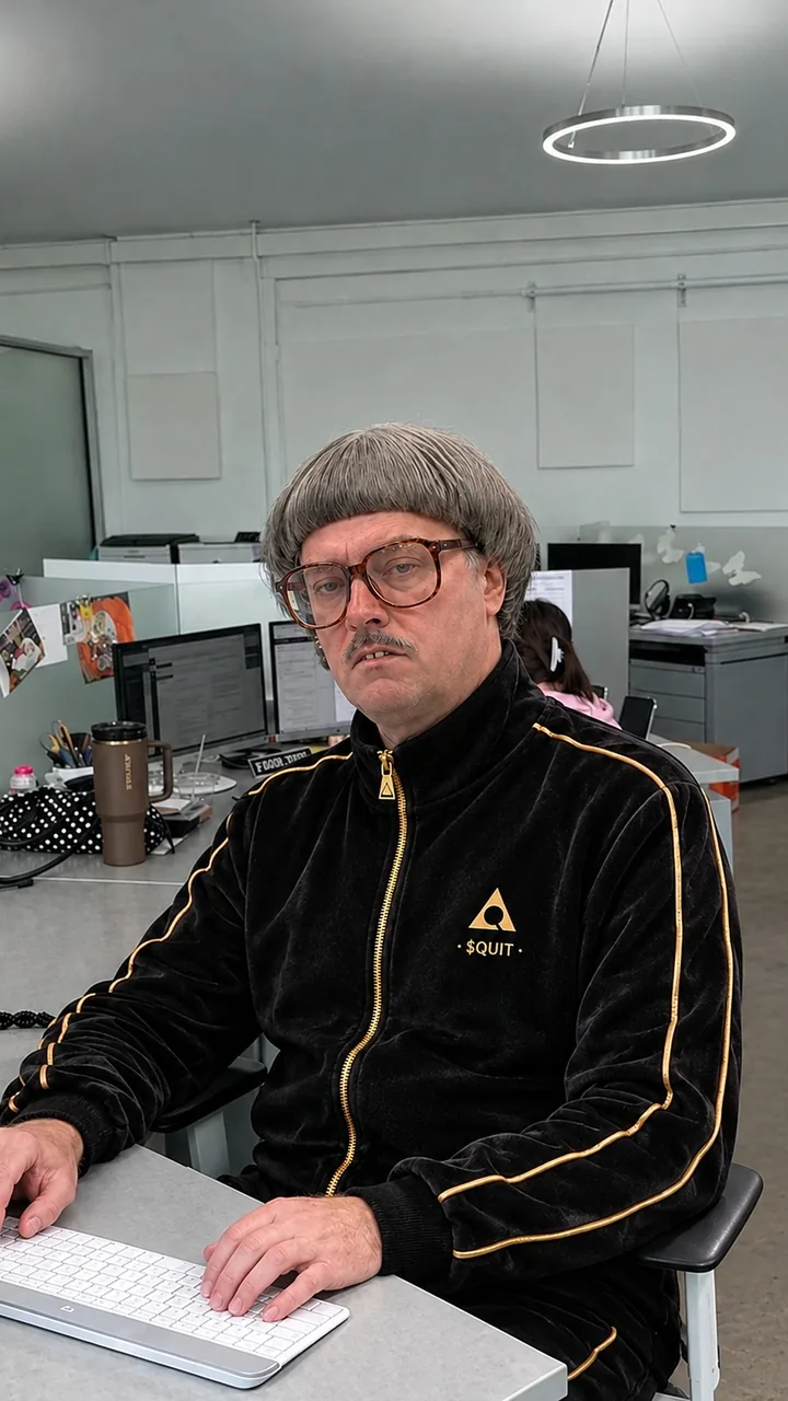 KEITH: DEADPAN OFFICE CAMERA STARE