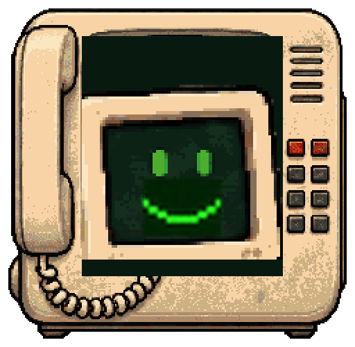 Superintelligence, the desk-phone portrait from the show.